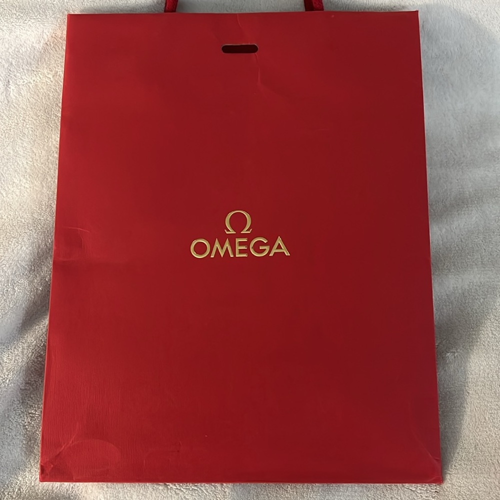 OMEGA Red Gold Designer Watch Luxury Shopping Gift Bag